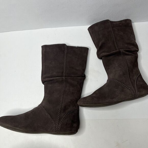 Patagonia Maha Espresso Brown Suede Slouchy Boots - Picture 4 of 6